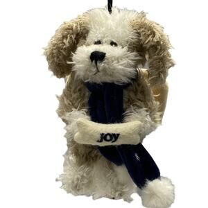 Vintage 90s Boyds Bears Plush Dog Christmas Angel Ornament Biscuit B Beggar Joy